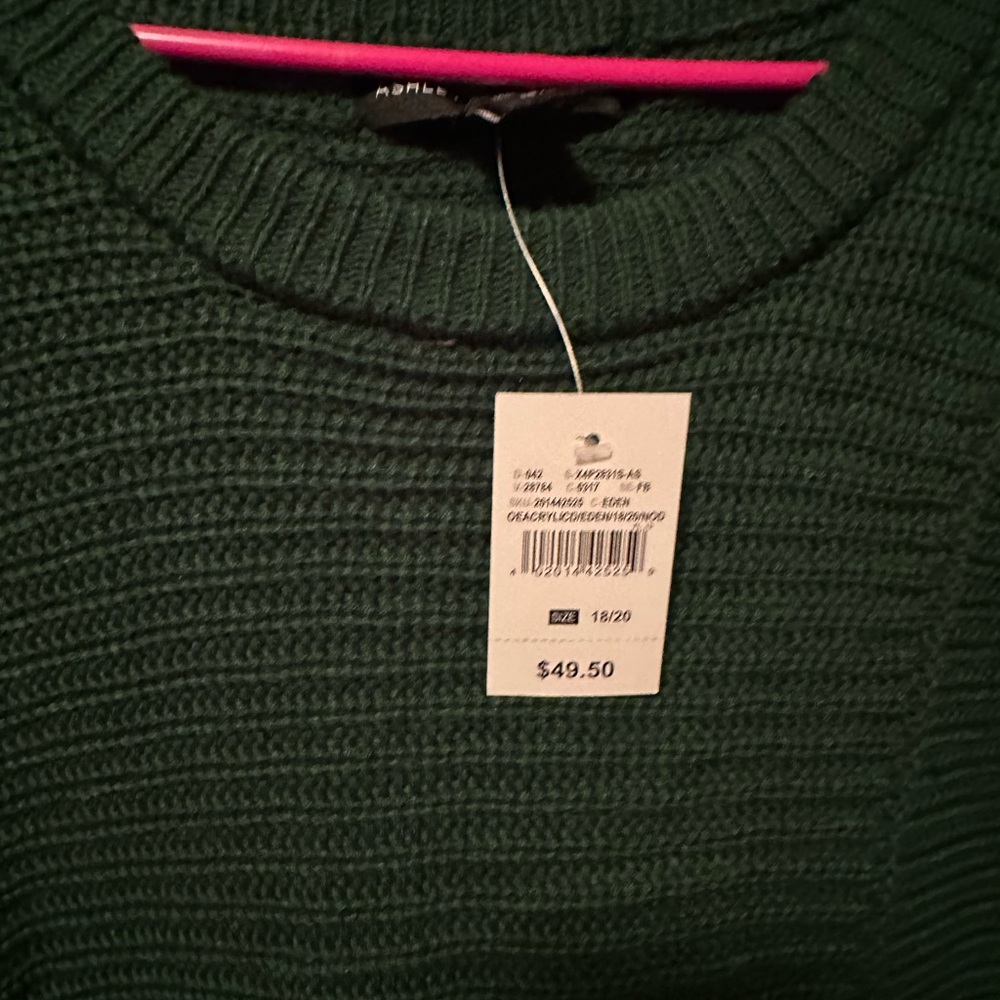 Ashley Stewart Hunter Green Women's Sweater- NWT🤩